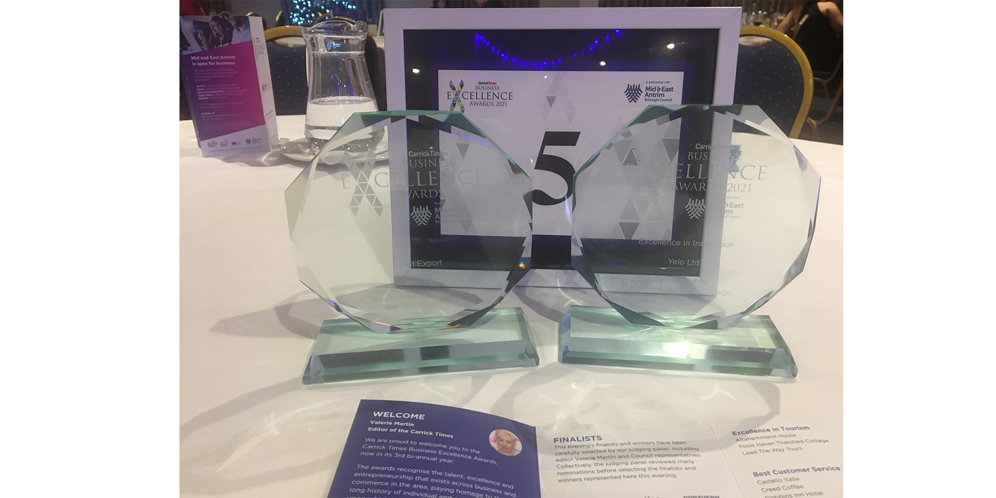 Yelo pick up a Double Award at Carrick Business Excellence Awards 2021